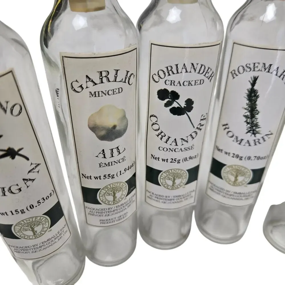 Au Printemps Gourmet Glass Decorative Herb Bottles Ornamental Stopper